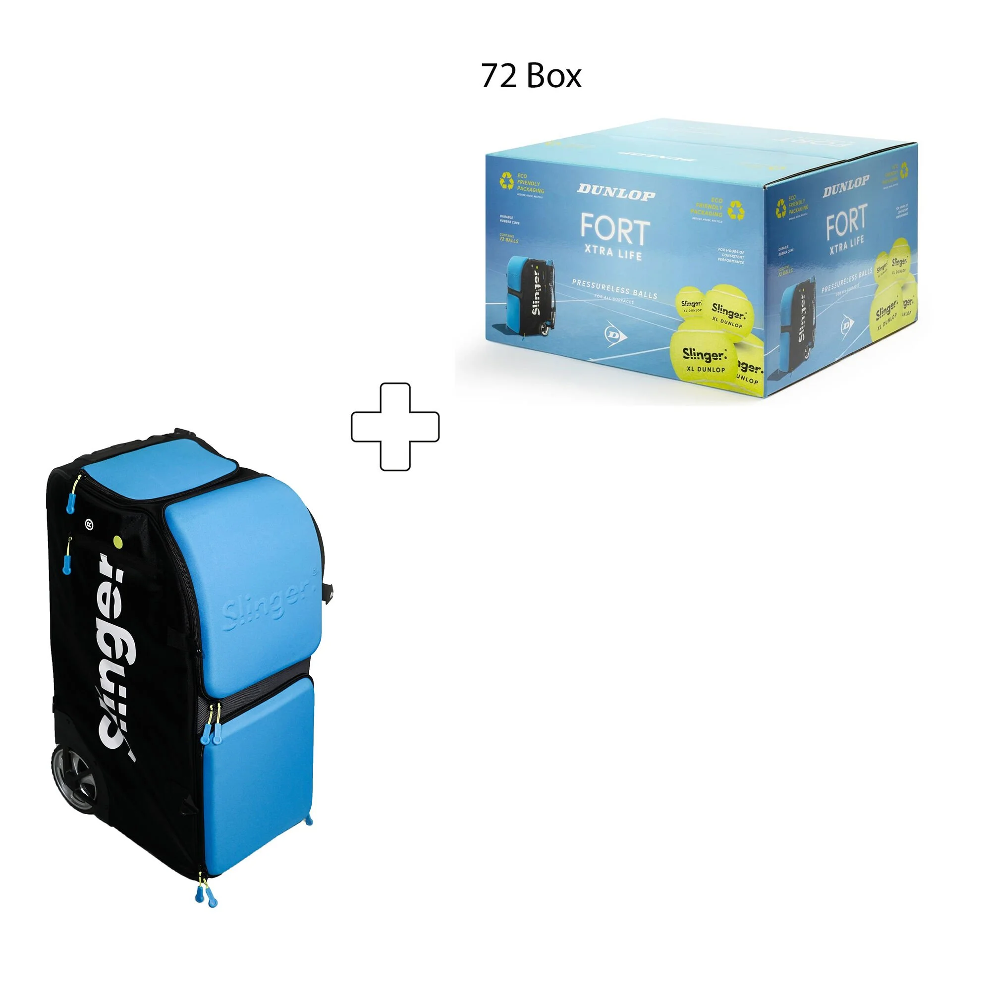 Slinger Bag Package Plus Dunlop Xtra Life 72er Box Macchina Lanciapalle 1 Slinger Bag Package Plus Dunlop Xtra Life 72er Box Macchina Lanciapalle