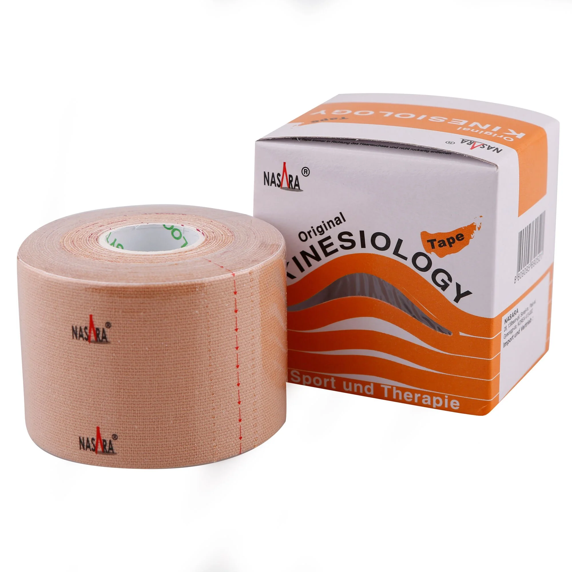 Nasara Kinesiologie Nastro 1 Rotolo - Beige 1 Nasara Kinesiologie Nastro 1 Rotolo - Beige