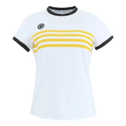 The Indian Maharadja Kadiri Striped Maglietta Donna - Bianco, Giallo