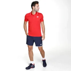 Racket Roots Teamline Polo Uomini - Rosso -Negozio di articoli sportivi da tennis 00039000 10 1