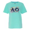 Australian Open AO Floral Logo Maglietta Donna - Turchese, Multicolore
