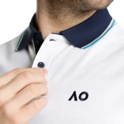 Australian Open AO Player Polo Uomini - Bianco, Blu Scuro -Negozio di articoli sportivi da tennis 00090000 0 8