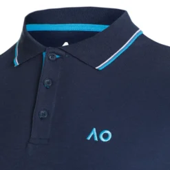 Australian Open AO Player Polo Uomini - Blu Scuro, Blu -Negozio di articoli sportivi da tennis 00091000 10 1