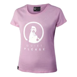 Quiet Please Baseline Logo Maglietta Donna - Rosa