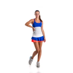 BB By Belen Berbel Fosil Canottiera Donna - Blu, Corallo -Negozio di articoli sportivi da tennis 00116000 15