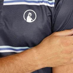 Quiet Please Ocean AOP Stripe Tournament Polo Uomini - Blu 17 Quiet Please Ocean AOP Stripe Tournament Polo Uomini - Blu -Negozio di articoli sportivi da tennis 00191000 19