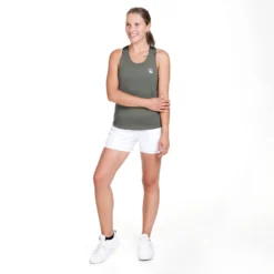 Quiet Please Serve & Volley Canottiera Donna - Cachi, Nero -Negozio di articoli sportivi da tennis 00243000 0 3