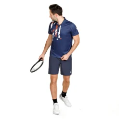 Quiet Please Retro Tournament Polo Uomini - Blu Scuro, Multicolore -Negozio di articoli sportivi da tennis 00264000 13
