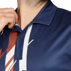 Quiet Please Retro Tournament Polo Uomini - Blu Scuro, Multicolore -Negozio di articoli sportivi da tennis 00264000 19