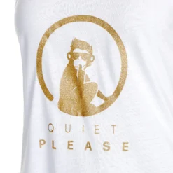 Quiet Please Retro Racerback Canottiera Donna - Bianco, Oro -Negozio di articoli sportivi da tennis 00304000 10