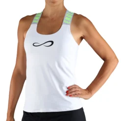 Endless Iconic Canottiera Donna - Bianco, Verde Chiaro -Negozio di articoli sportivi da tennis 00527000 13
