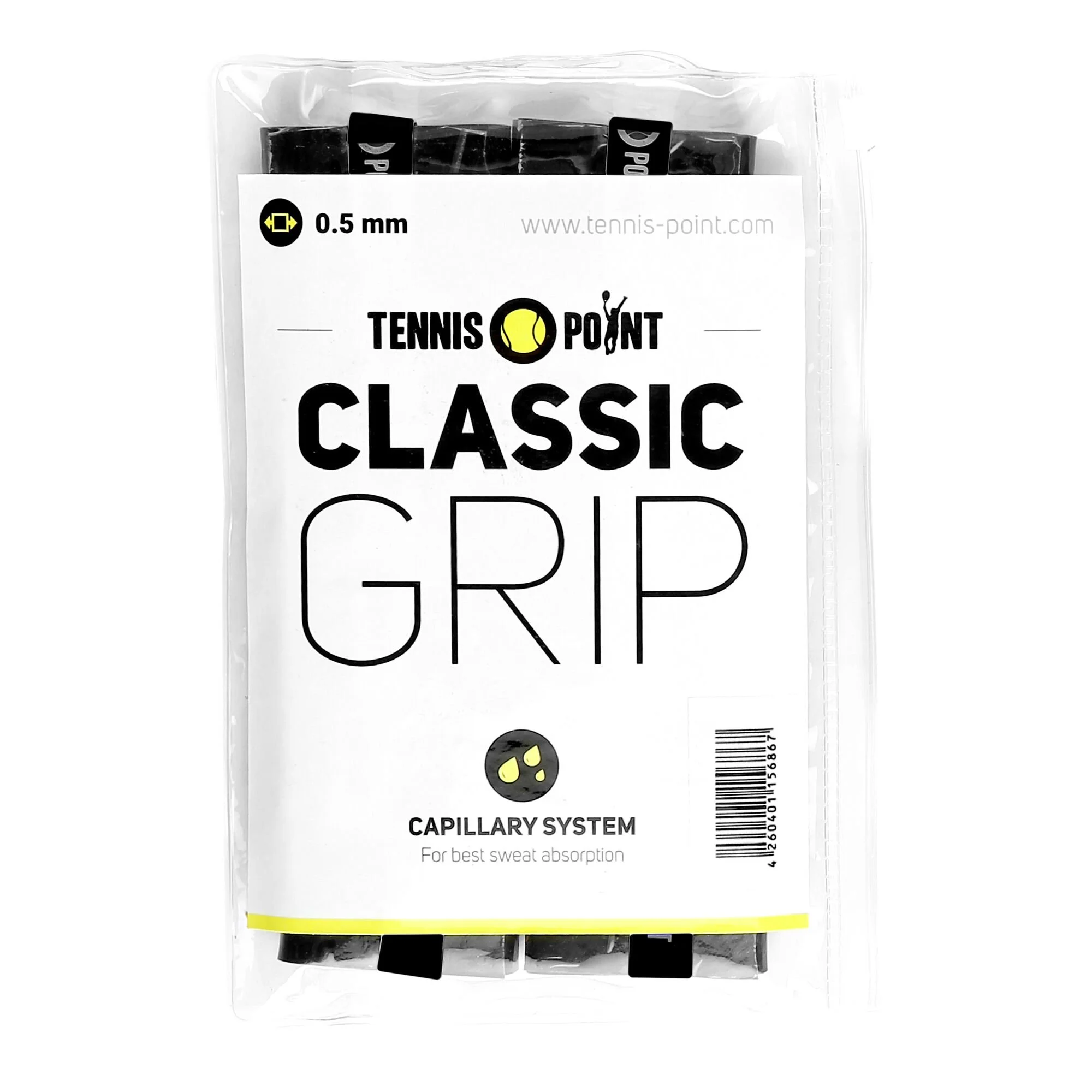 Tennis-Point Classic Grip Confezione Da 12 - Nero 1 Tennis-Point Classic Grip Confezione Da 12 - Nero