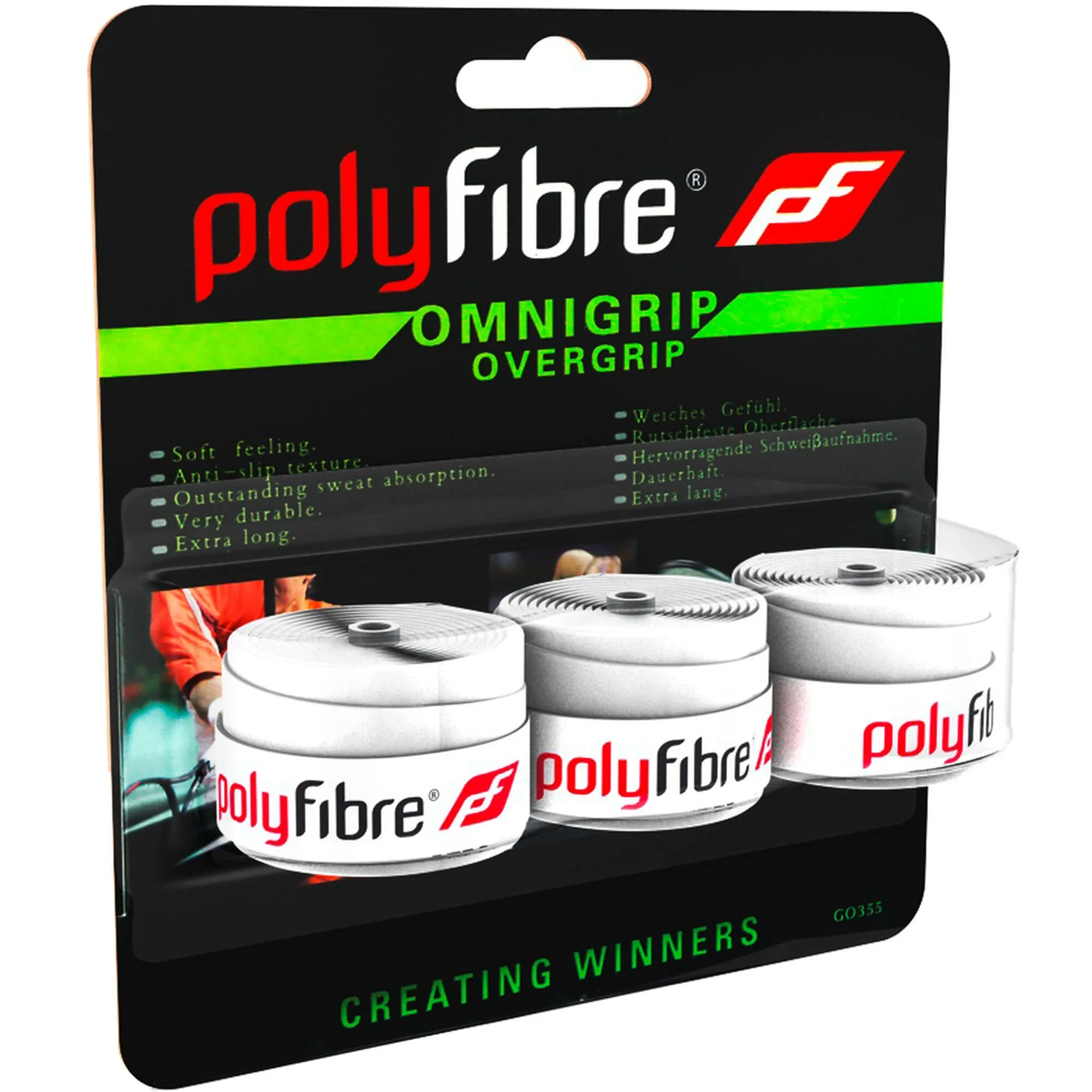 Polyfibre Omnigrip Confezione Da 3 - Bianco 1 Polyfibre Omnigrip Confezione Da 3 - Bianco