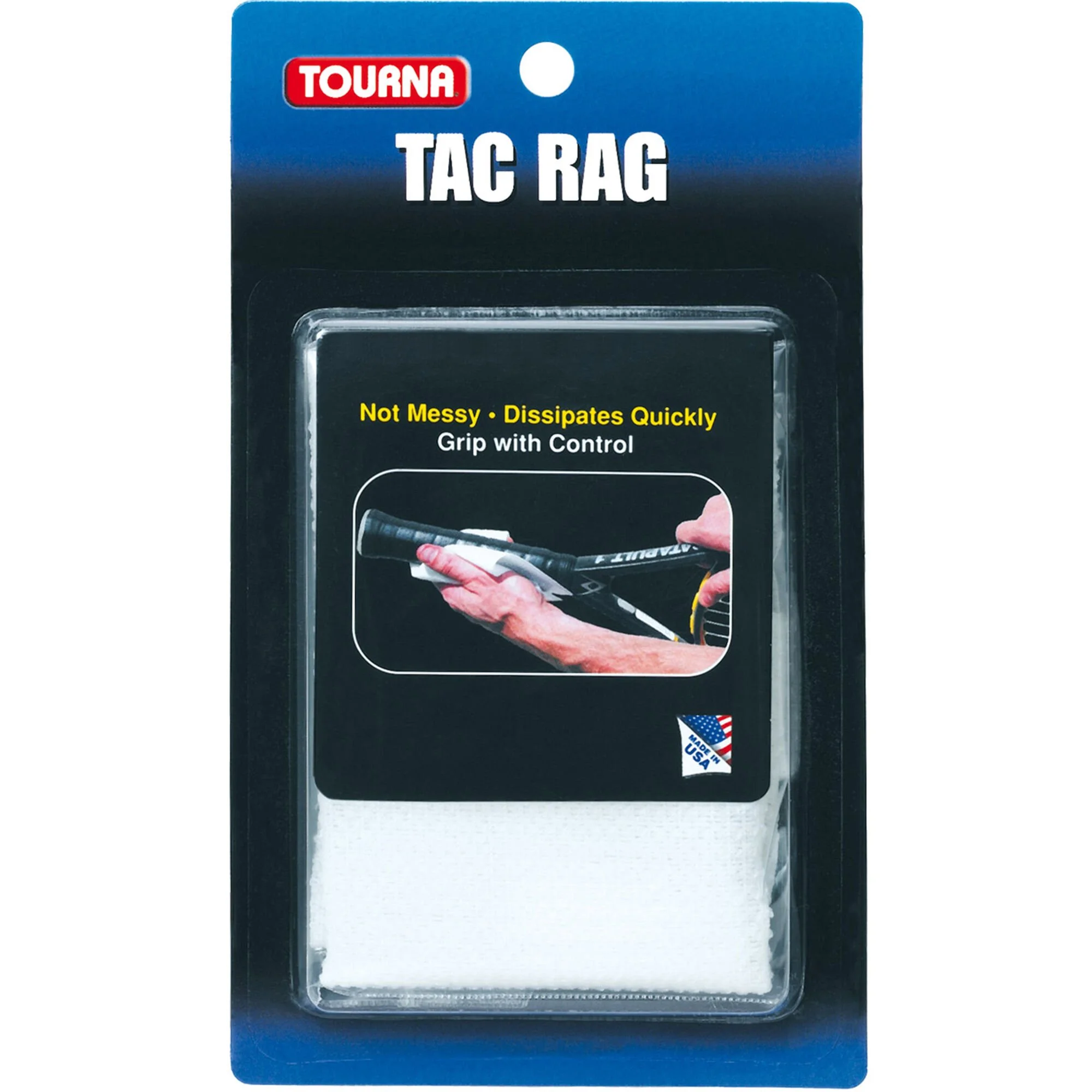 Tourna Tac Rag Overgrip Da Tennis - Bianco 1 Tourna Tac Rag Overgrip Da Tennis - Bianco
