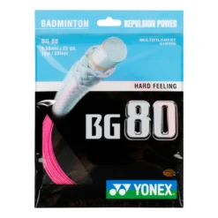 YONEX BG 80 Set Di Corde Per Badminton 10m - Rosa Neon
