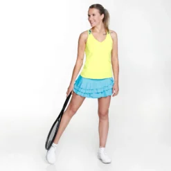 Lucky In Love Entwine Racerback Canottiera Donna - Giallo -Negozio di articoli sportivi da tennis 01271000 11