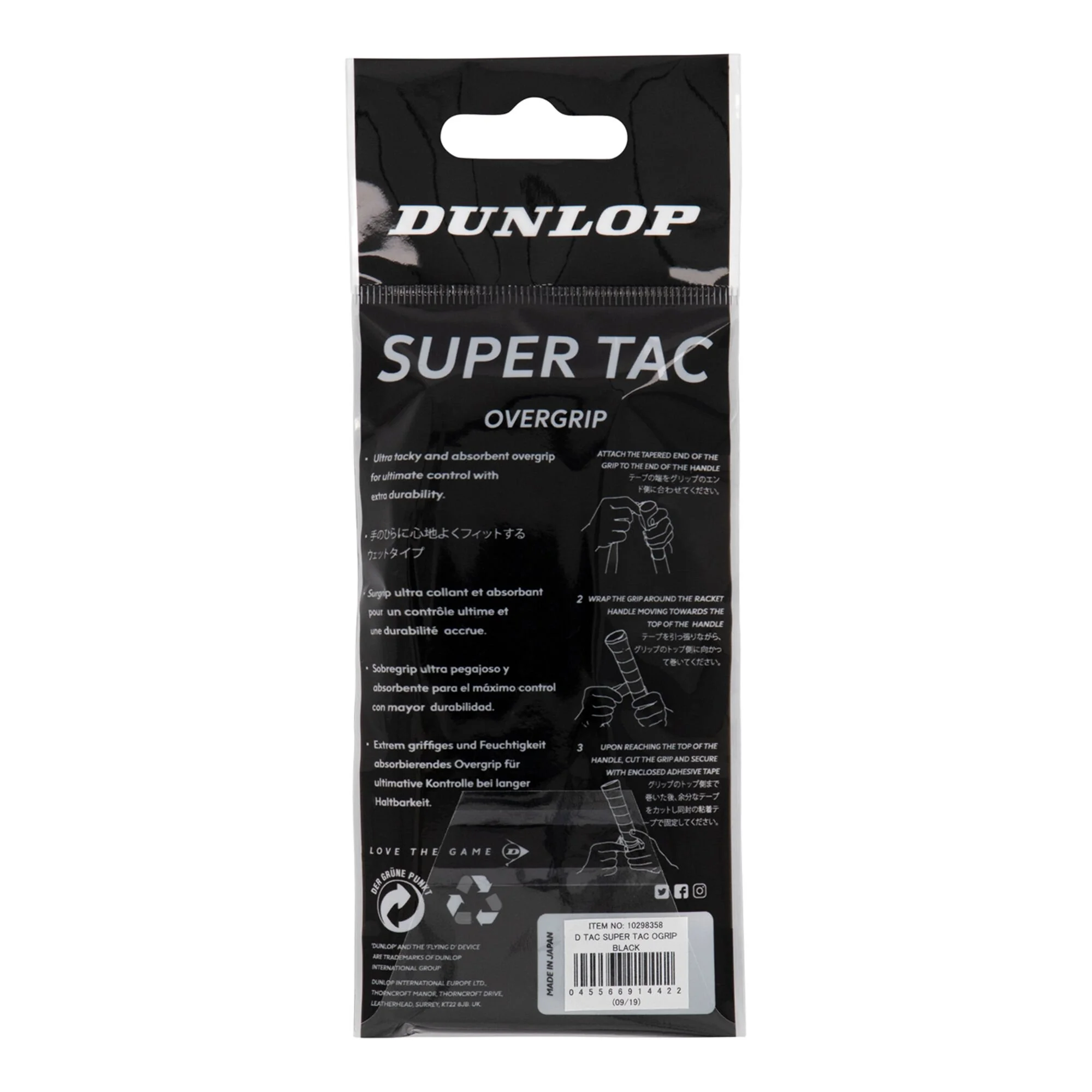 Dunlop Super Tac Confezione Da 1 - Nero 2 Dunlop Super Tac Confezione Da 1 - Nero - immagine 2