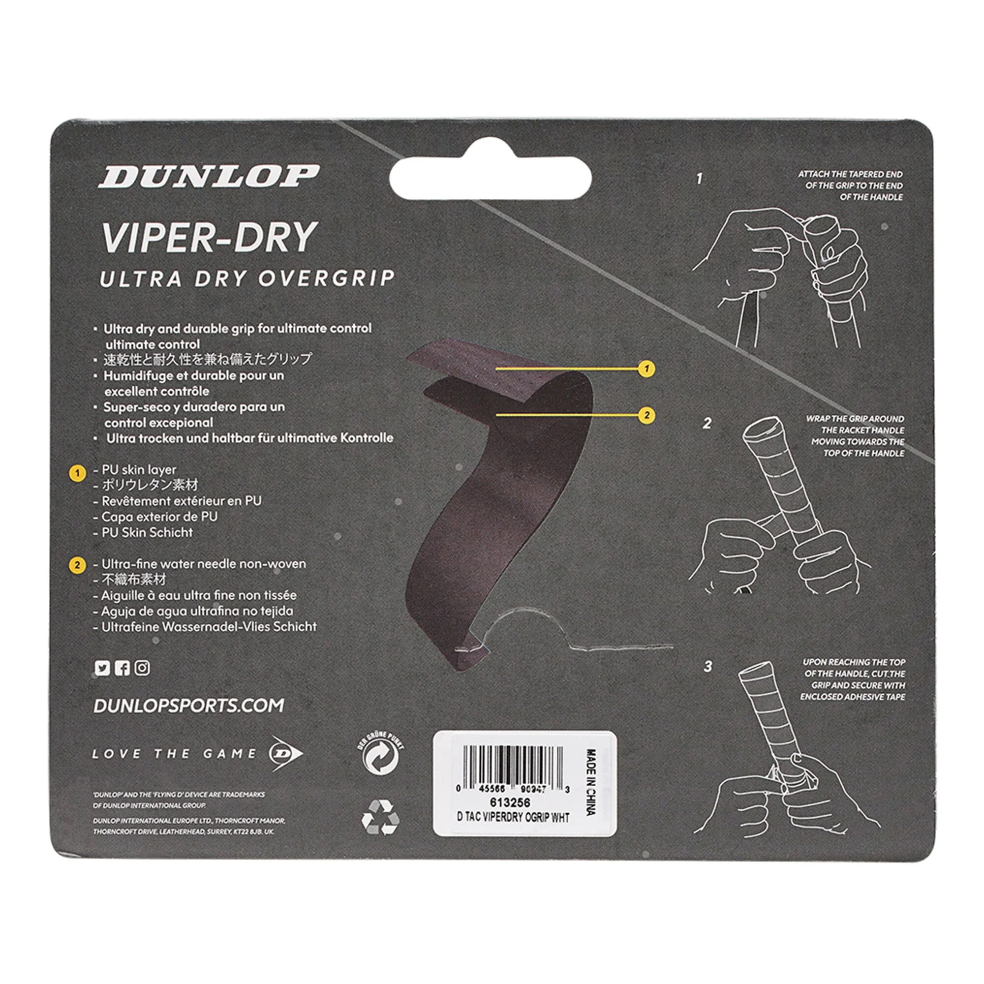 Dunlop Viperdry Confezione Da 3 - Bianco 2 Dunlop Viperdry Confezione Da 3 - Bianco - immagine 2