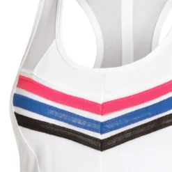 Lucky In Love Shadow Play Racerback Canottiera Donna - Bianco -Negozio di articoli sportivi da tennis 01293000 10