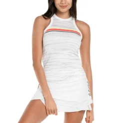 Lucky In Love Royale Stripe Rib Canottiera Donna - Bianco, Multicolore -Negozio di articoli sportivi da tennis 01304000 13