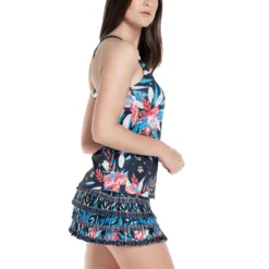 Lucky In Love Keepin' It Rio With Bra Canottiera Donna - Blu, Multicolore -Negozio di articoli sportivi da tennis 01311000 15