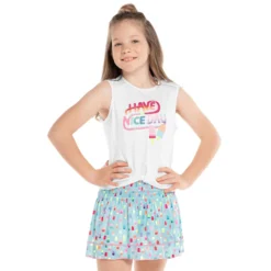 Lucky In Love Have An Ice Day Canottiera Ragazze - Bianco, Multicolore -Negozio di articoli sportivi da tennis 01327000 13