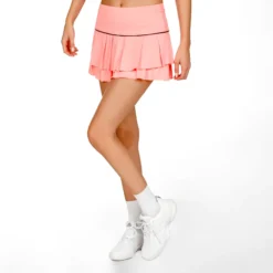 Lucky In Love Pleat Tier With Piping Gonna Donna - Albicocca, Nero -Negozio di articoli sportivi da tennis 01343000 0 5