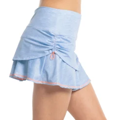Lucky In Love Chambray Ruched Gonna Donna - Blu Chiaro 14 Lucky In Love Chambray Ruched Gonna Donna - Blu Chiaro -Negozio di articoli sportivi da tennis 01348000 15