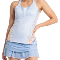 Lucky In Love Chambray Ruched Gonna Donna - Blu Chiaro 15 Lucky In Love Chambray Ruched Gonna Donna - Blu Chiaro -Negozio di articoli sportivi da tennis 01348000 16