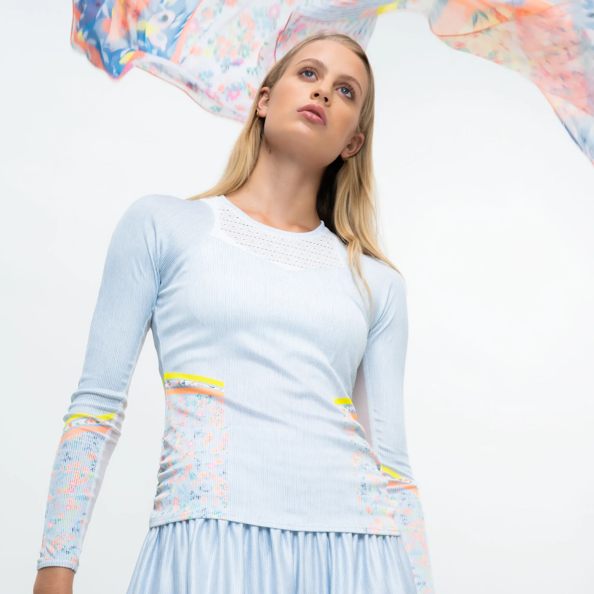 Lucky In Love Chambray Blossom Manica Lunga Donna - Blu Chiaro, Multicolore 9 Lucky In Love Chambray Blossom Manica Lunga Donna - Blu Chiaro, Multicolore - immagine 9