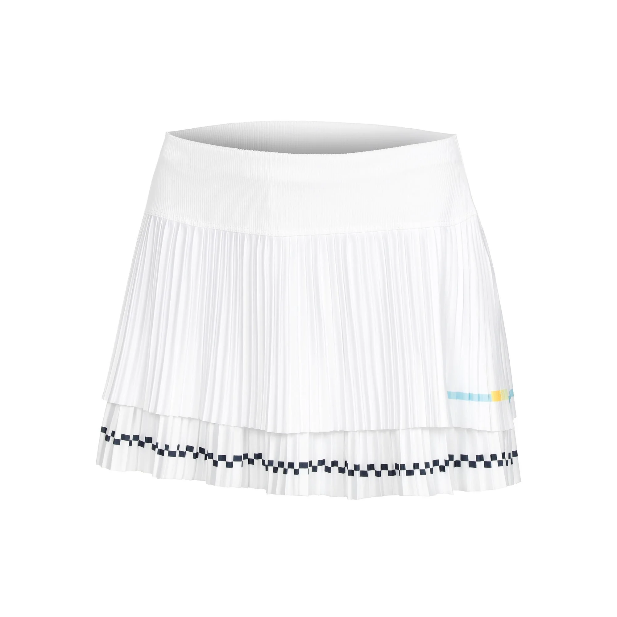 Lucky In Love Finish Line Pleated Gonna Donna - Bianco, Nero 1 Lucky In Love Finish Line Pleated Gonna Donna - Bianco, Nero