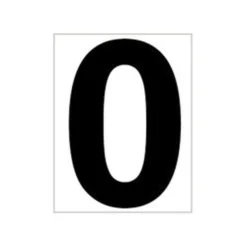 Tegra Platzziffer 0 Schild - Bianco, Nero