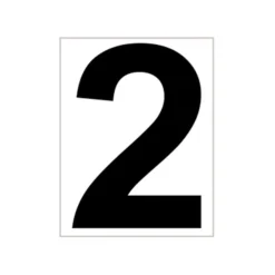 Tegra Platzziffer 2 Schild - Bianco, Nero