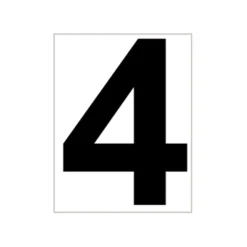 Tegra Platzziffer 4 Schild - Bianco, Nero