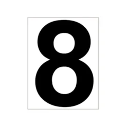 Tegra Platzziffer 8 Schild - Bianco, Nero