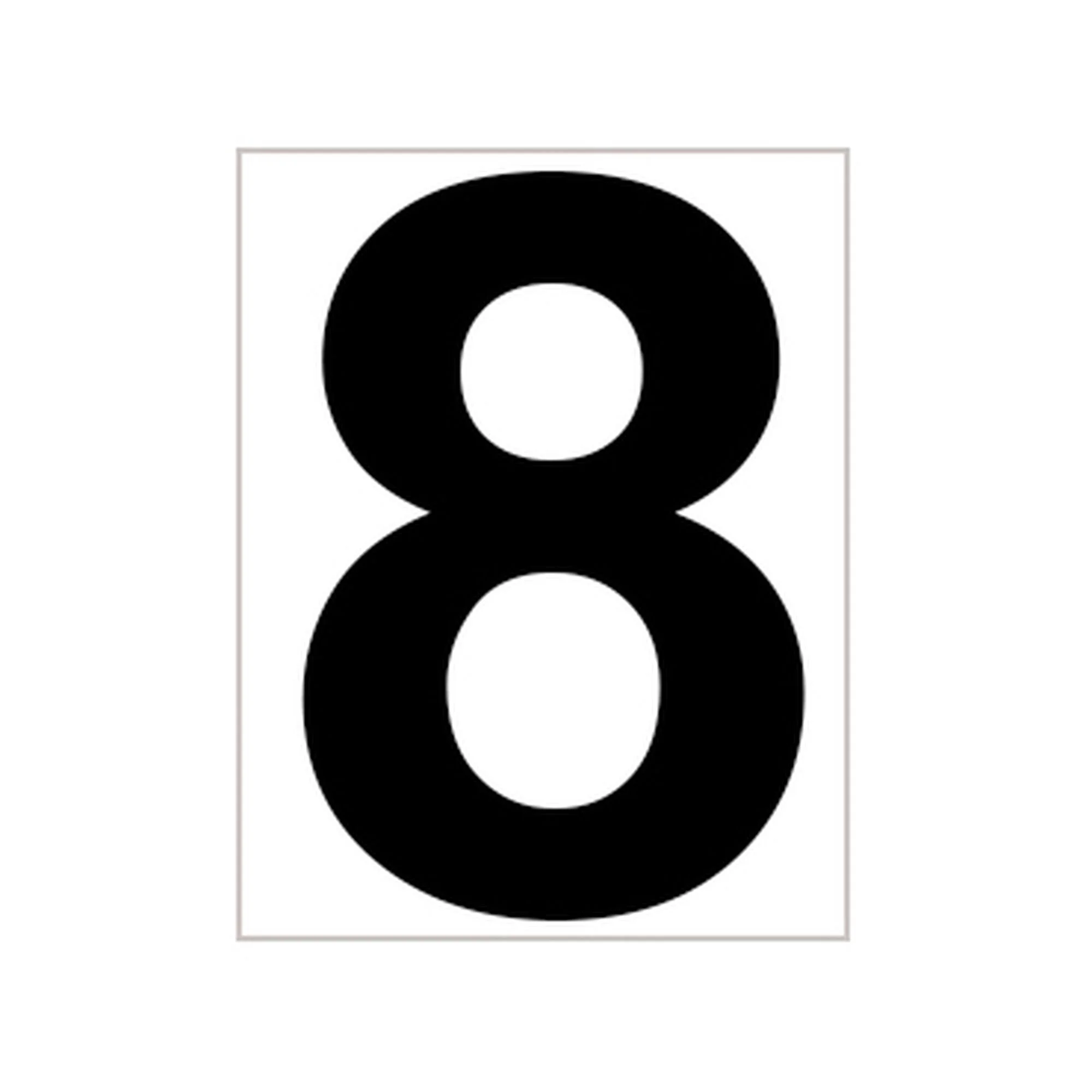 Tegra Platzziffer 8 Schild - Bianco, Nero 1 Tegra Platzziffer 8 Schild - Bianco, Nero