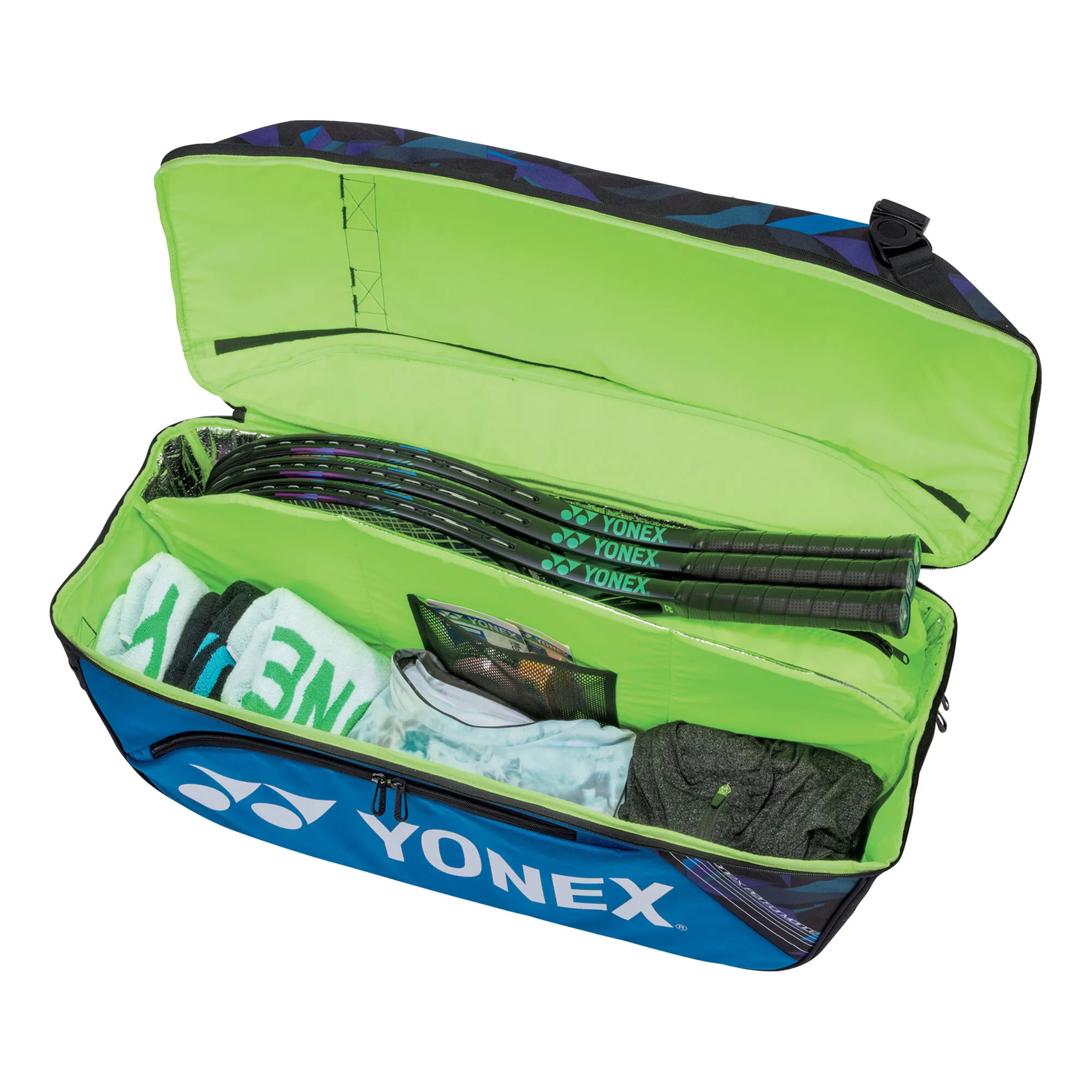 YONEX Pro Wide Open Racquet Bag Borsa Per Racchetta - Blu, Nero 2 YONEX Pro Wide Open Racquet Bag Borsa Per Racchetta - Blu, Nero - immagine 2