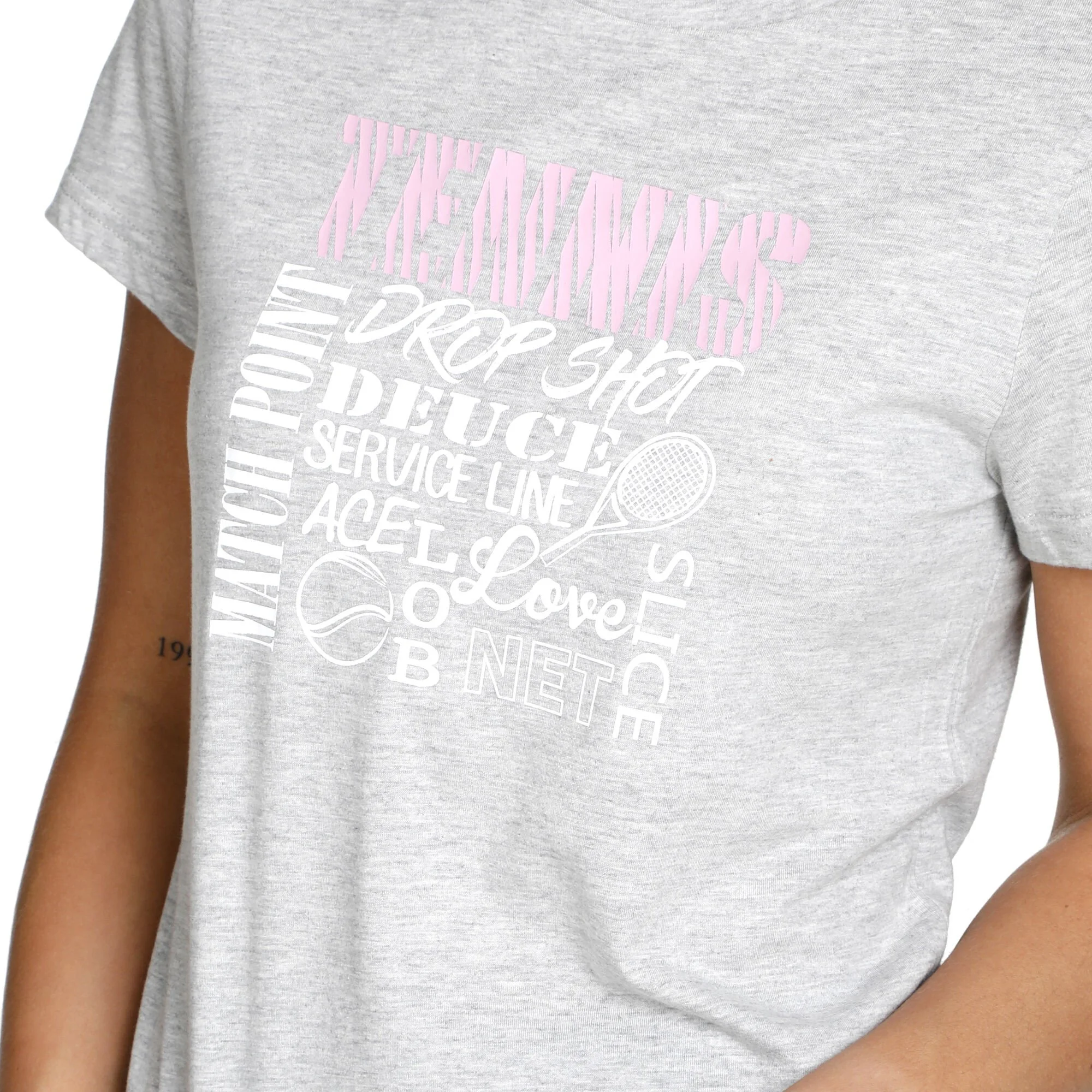 Tennis-Point Tennis World Maglietta Donna - Grigio, Multicolore 5 Tennis-Point Tennis World Maglietta Donna - Grigio, Multicolore - immagine 5