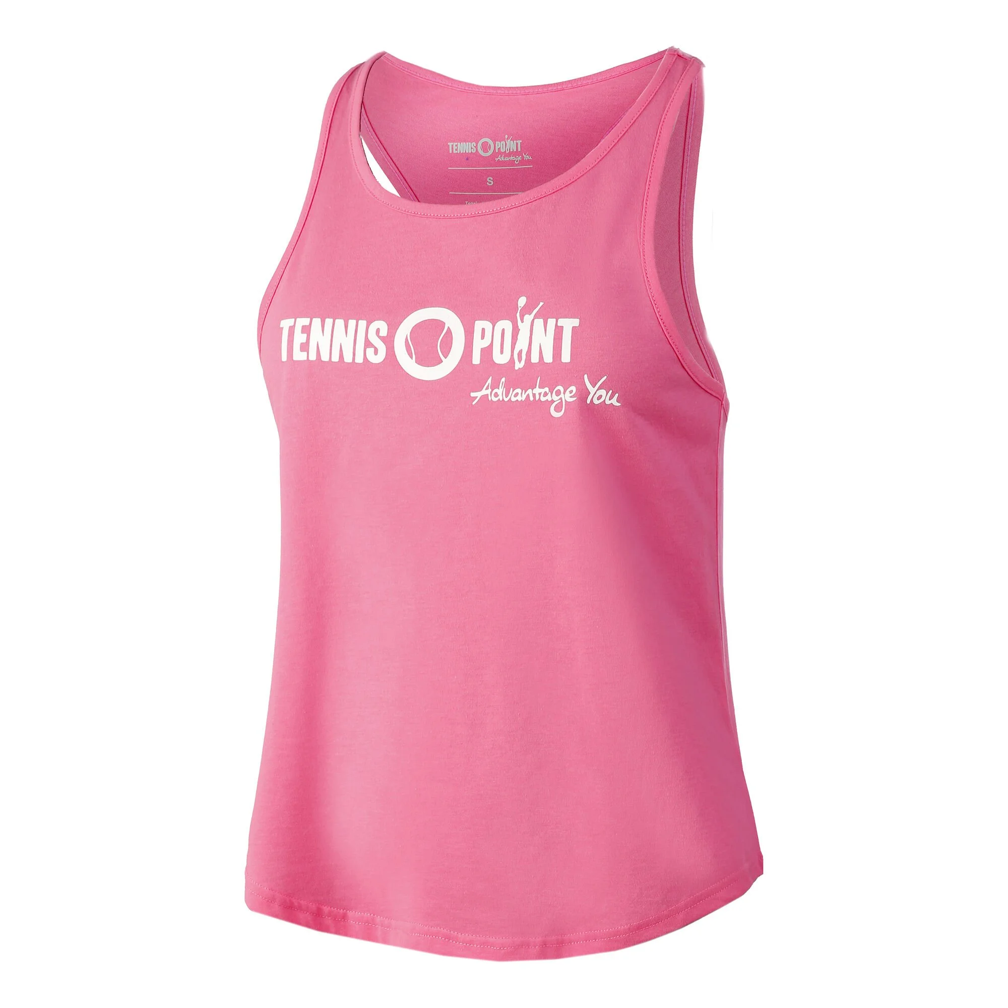 Tennis-Point Logo Canottiera Donna - Rosa, Bianco 1 Tennis-Point Logo Canottiera Donna - Rosa, Bianco