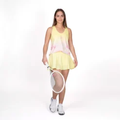BIDI BADU Waris Tech 2in1 Canottiera Donna - Giallo, Rosa -Negozio di articoli sportivi da tennis 01788000 13