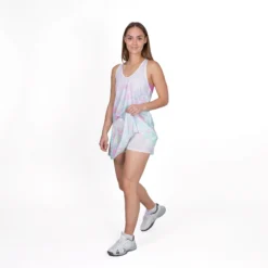 BIDI BADU Waris Tech 2in1 Canottiera Donna - Bianco, Rosa -Negozio di articoli sportivi da tennis 01789000 15