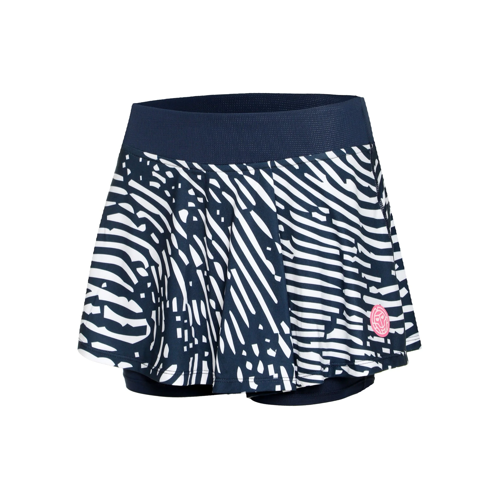 BIDI BADU Fingerprint Printed Wavy Gonna Donna - Blu Scuro, Bianco 1 BIDI BADU Fingerprint Printed Wavy Gonna Donna - Blu Scuro, Bianco