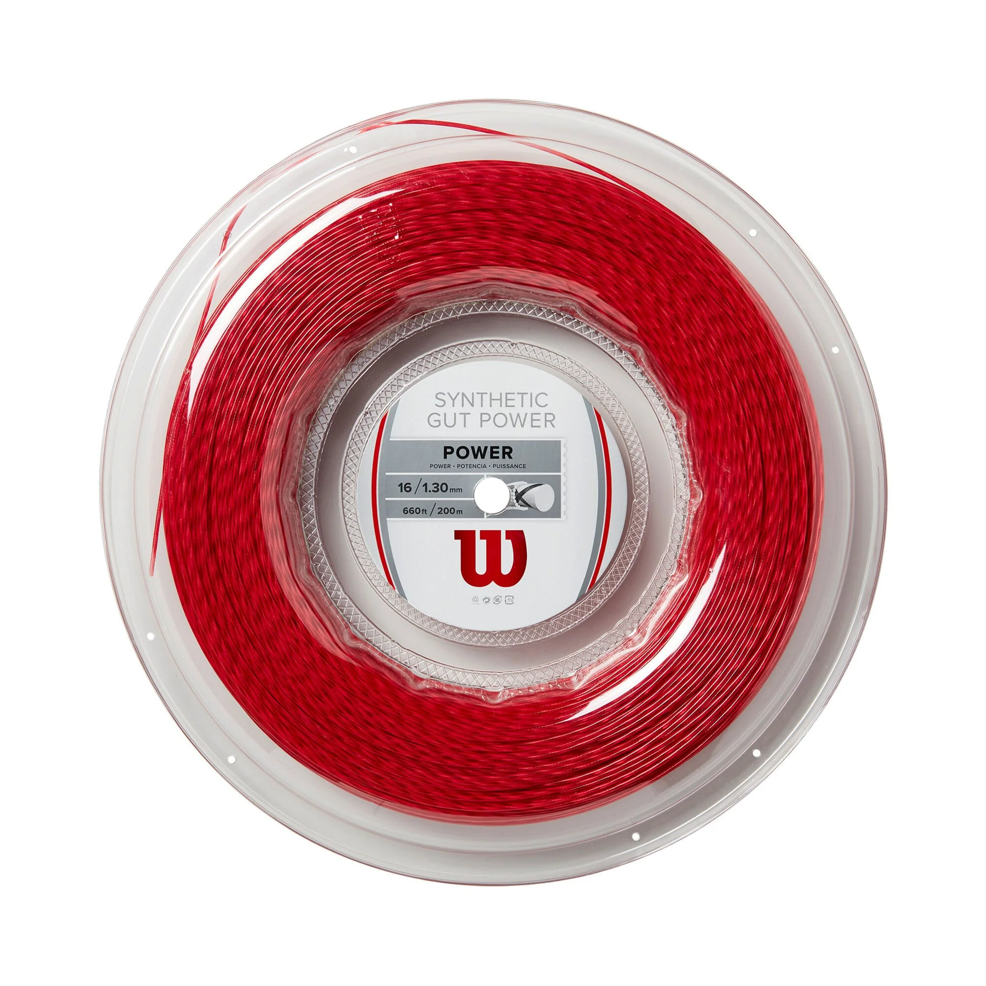 Wilson Synthetic Gut Power Rotolo Di Corde 200m - Rosso 1 Wilson Synthetic Gut Power Rotolo Di Corde 200m - Rosso