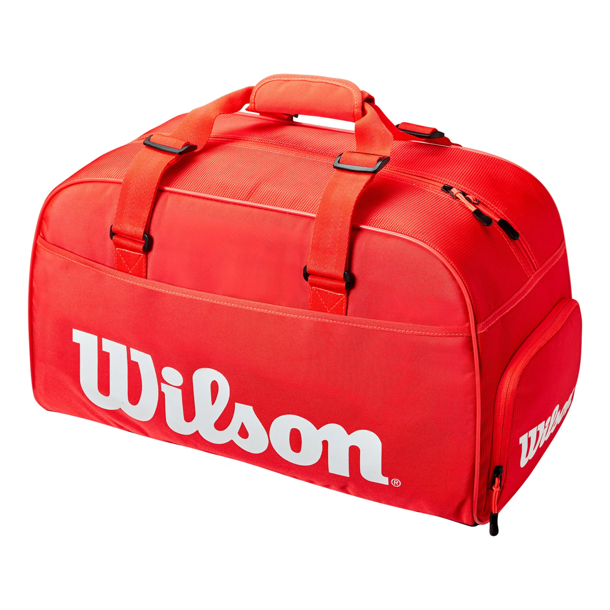 Wilson Super Tour Small Duffle Borsa Sportiva - Rosso, Bianco 1 Wilson Super Tour Small Duffle Borsa Sportiva - Rosso, Bianco