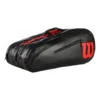 Wilson Elite Borsa Per Racchetta Da 15 Edizione Speciale - Nero, Rosso