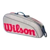 Wilson Junior Borsa Per Racchetta Da 3 - Grigio, Rosso