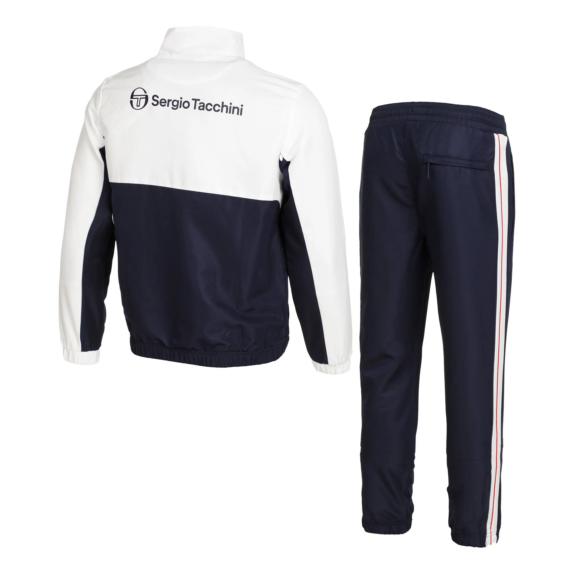 Sergio Tacchini Zelma Tuta Da Allenamento Uomini - Blu Scuro, Bianco 2 Sergio Tacchini Zelma Tuta Da Allenamento Uomini - Blu Scuro, Bianco - immagine 2