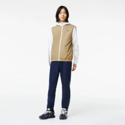 Lacoste Tuta Da Allenamento Uomini - Beige, Bianco -Negozio di articoli sportivi da tennis 03974000 18