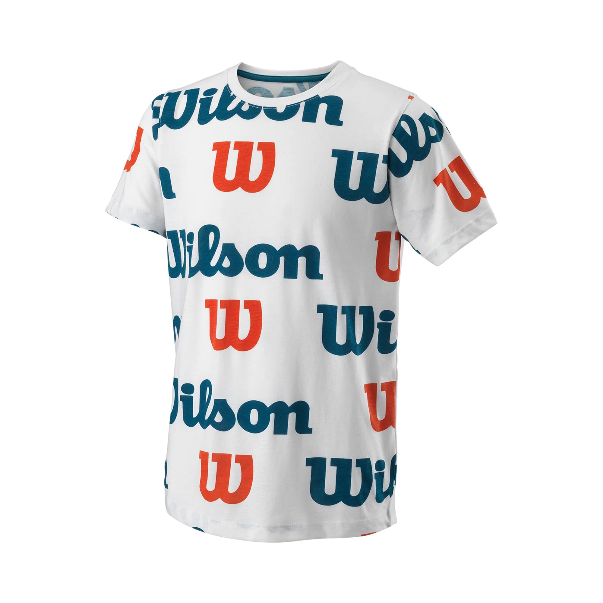Wilson All Over Logo Tech Maglietta Ragazzi - Bianco, Multicolore 1 Wilson All Over Logo Tech Maglietta Ragazzi - Bianco, Multicolore