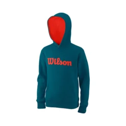 Wilson Script Felpa Con Cappuccio Bambini - Blu, Arancione